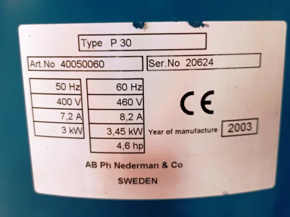 ASPIRAPOLVERE AD ALTO VUOTO – NEDERMAN P30 (ASP-45)