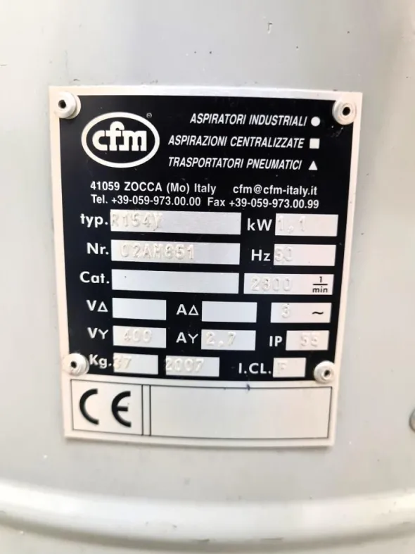 ASPIRATORE INDUSTRIALE – CFM – MOD. R154 V (ASP-62)