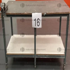 12#9214 4 banchi da lavoro con ruote e morse da banco