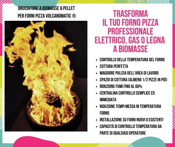 BRUCIATORE A PELLET PER TRASFORMAZIONE FORNI PIZZA