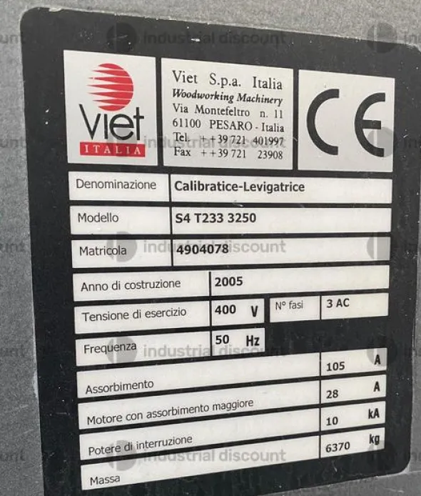 2#9971 Calibratrice Viet S4 333 3250