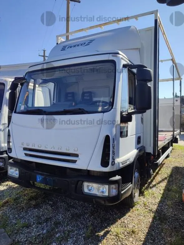 17#9387 Camion centinato IVECO Eurocargo 75e18sponda indraulica posteriore