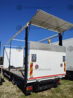 17#9387 Camion centinato IVECO Eurocargo 75e18sponda indraulica posteriore