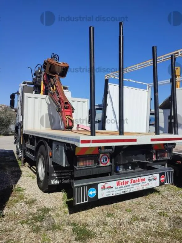 18#9387 Camion IVECO Eurotrakker a pianale con Gru e pinza per legna