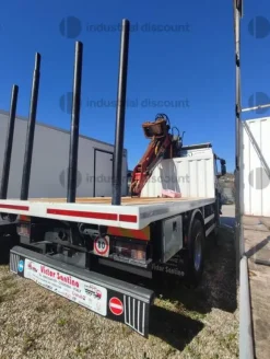 18#9387 Camion IVECO Eurotrakker a pianale con Gru e pinza per legna