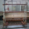 5#5547 Carrelli in ferro e tubi per impianto aspirazione