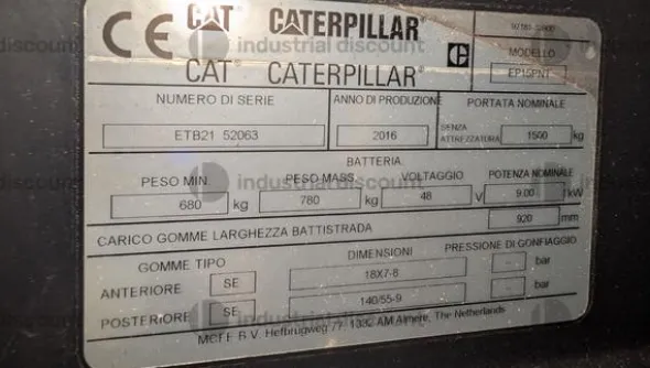 1#10086 Carrello elevatore Caterpillar LIFT TRUCK ETB21