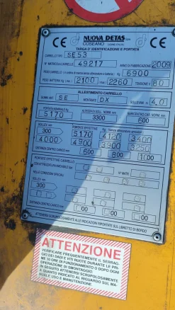 CARRELLO ELEVATORE DETAS ROBUSTUS 50 Q.LI ELETTRICO