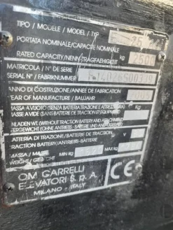4#9140 Carrello elevatore OM E25 AC