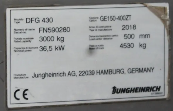 Carrello Frontale DIESEL JUNGHEINRICH - DFG 430
