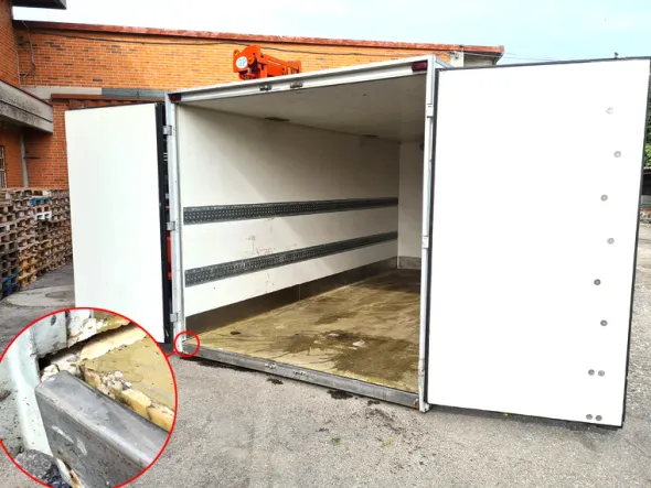 Cassone cella con impianto freezer usato
