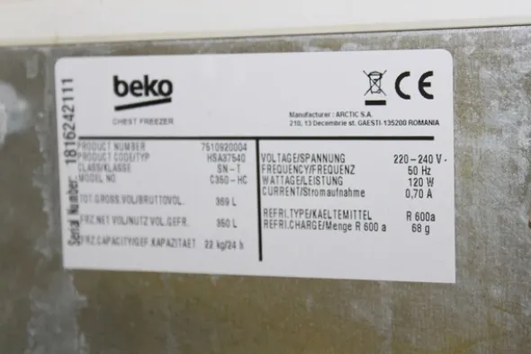 33#7210 Cella frigo Beko