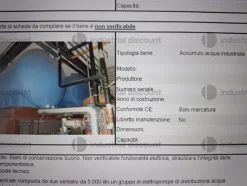 28#9389 Centrale di produzione vapore Biasicentrale di produzione acqua caldaImpianto di accumulo acqua industriale