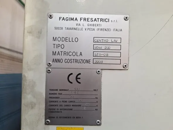 2#8575 Centro di lavoro Fresatrice Fagima Star 200