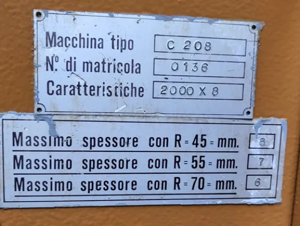 CESOIANOVASTILMEC 2000 X 8 TIPO C 208.