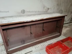 22#9389 Ceste bianche per alimenti e pedana in acciaio inox