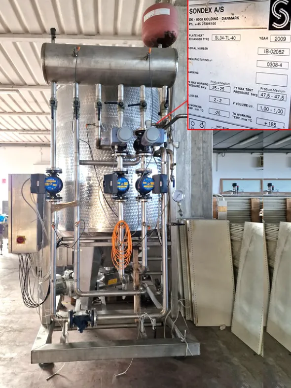 cisterna inox agitata e riscaldata usata