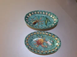 2#8661 Complementi da tavola artigianali in ceramica e stoffa