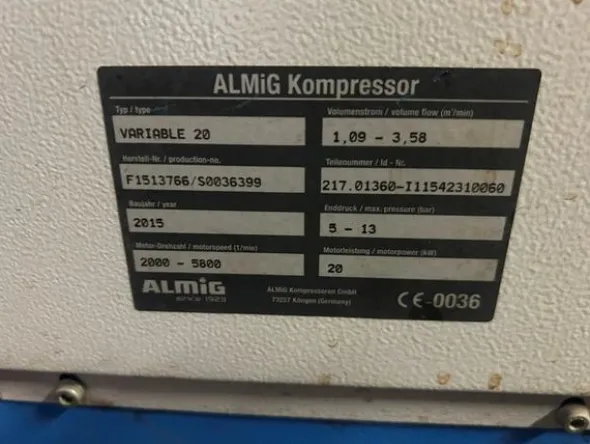 72#8655 Compressore almig + serbatoio