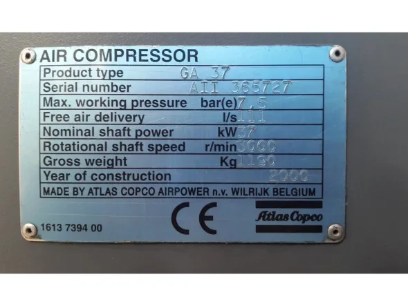 compressore a vite Atlas copco GA 37