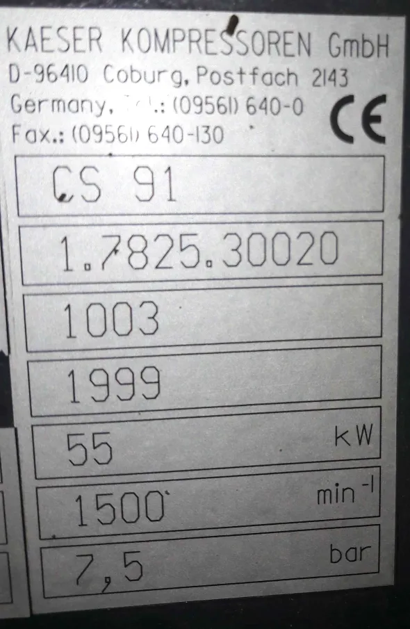 Compressore elettrico Kaeser CS91