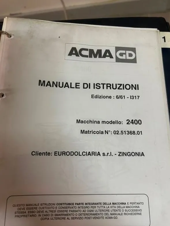 35#8655 confezionatrice ACMA GD 2400