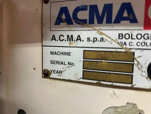 35#8655 confezionatrice ACMA GD 2400