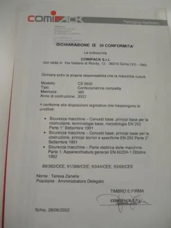 19#4790 Confezionatrice Retraibile ComipackCompatta 5600