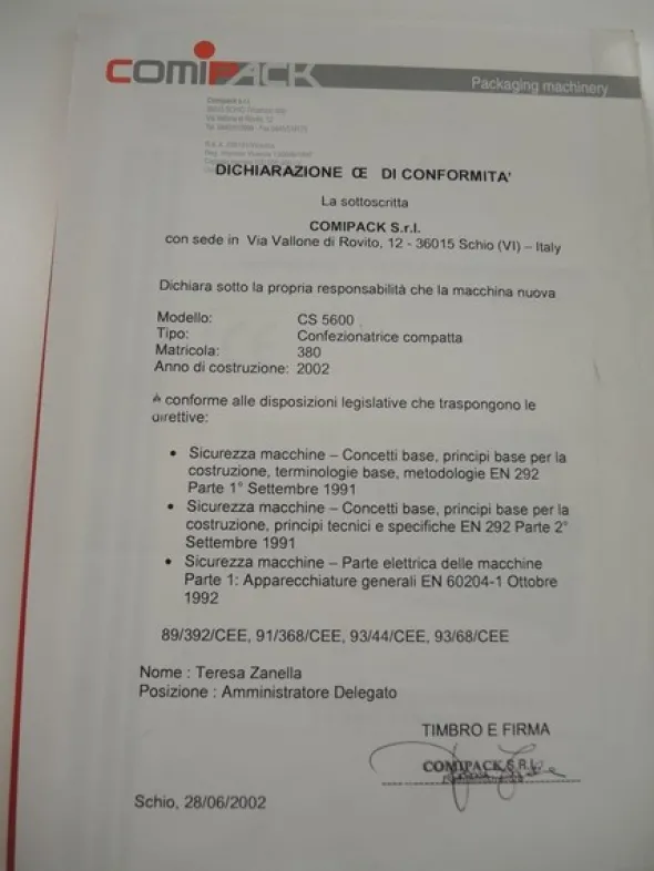 19#4790 Confezionatrice Retraibile ComipackCompatta 5600