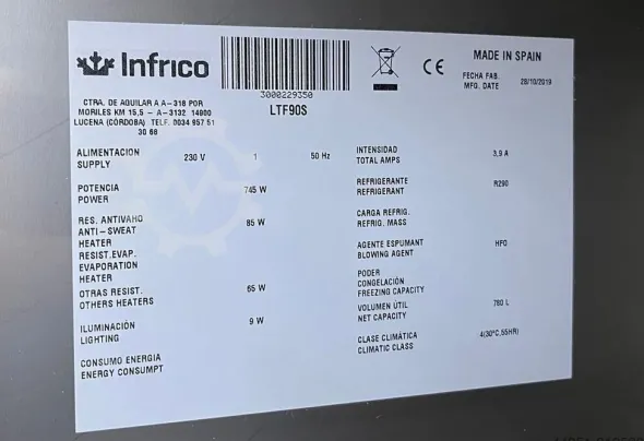 Congelatore Infrico LTF 90S ricondizionato LTF 90S