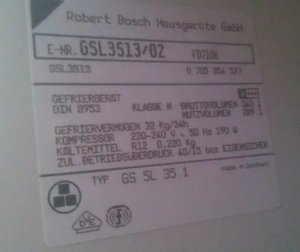 Congelatore verticale Bosch mod. GSL 3513