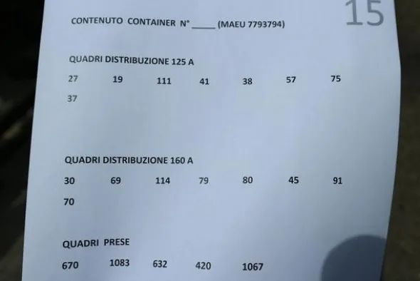 20209#4390 Container e quadri distribuzione