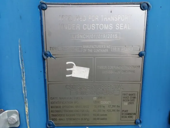 25#5641 Container navale ed attrezzatura elettronica