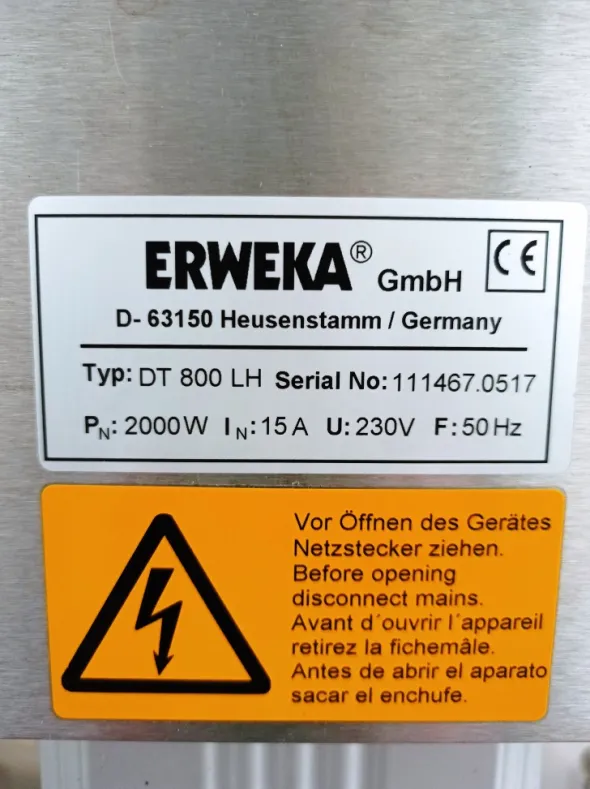 DISSOLUTORE OFFLINE - ERWEKA DT800LH - FRL800 (COMP-18)