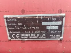 1#8893 Escavatore cingolato Takeuchi TB 135