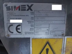 6#7900 Escavatrice a ruota Simex RW500