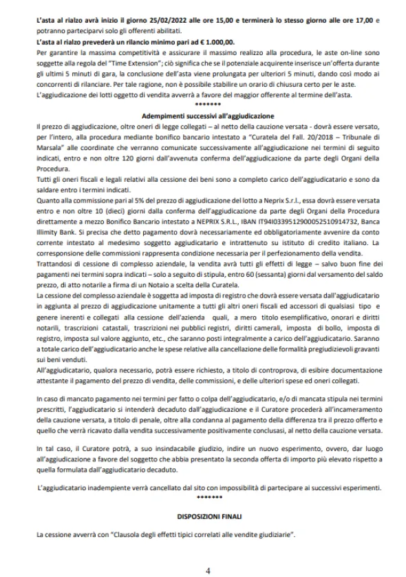 Fall. n. 98/2019 del Trib. di Palermo