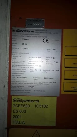 6#3726 Forno per verniciatura Blowtherm