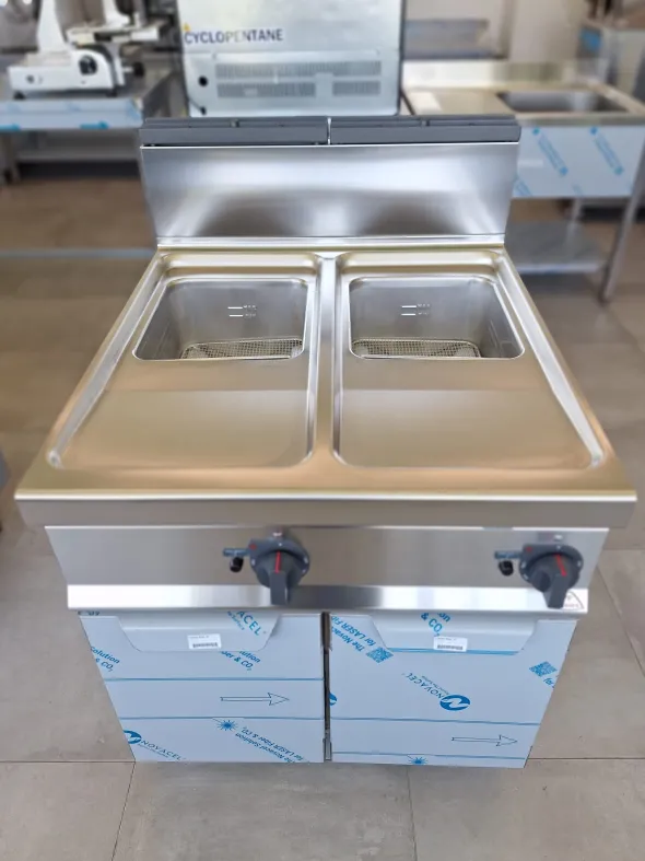 FRIGGITRICE SU VANO A GAS INDIRETTA 18+18 LINEA 90