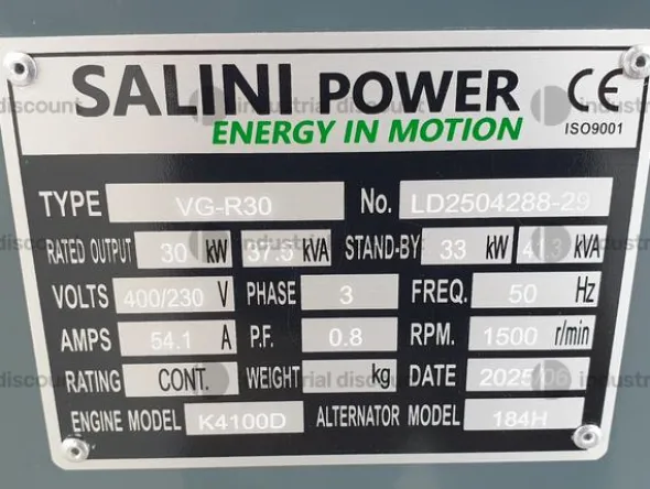 23#9575 Generatore elettrico Salini Power VG-R30