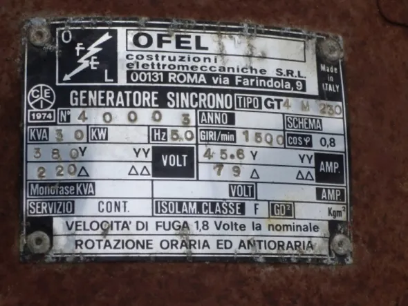 Generatore sincrono OFEL