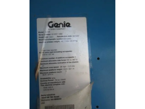 GENIE S-125-4WD 40m