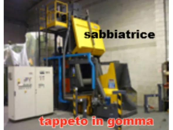granigliatrice a tappeto rampante in gomma