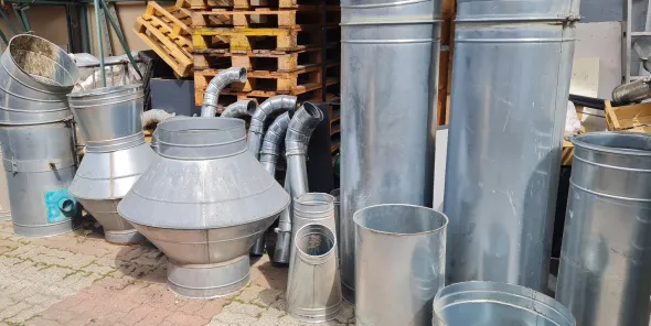 impianto di aspirazione industriale completo