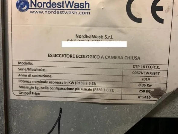 1#6518 Impianto di lavatrici e asciugatrici