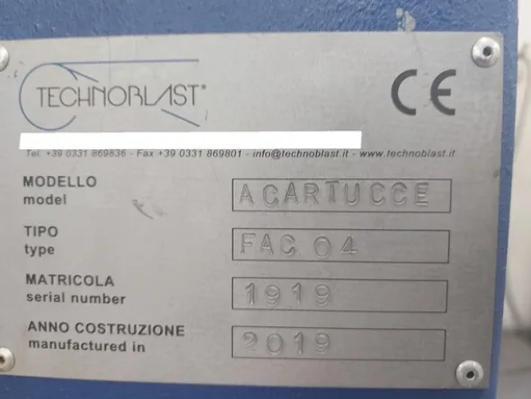 8#7923 Impianto di sabbiatura Tecnoblast