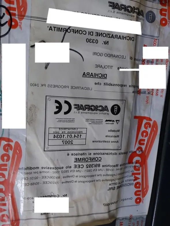 1#8033 Impianto galvanico per ramatura cilindri rotocalco