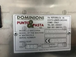 100#9129 Impianto industriale per la produzione e confezionamento di pasta