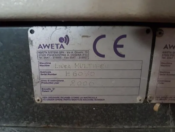 1#1963 Impianto smistamento Aweta per frutta rotonda