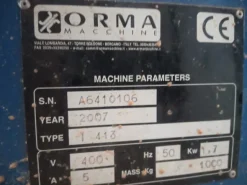 Incollatrice e via a dischi ORMA I/413 usata